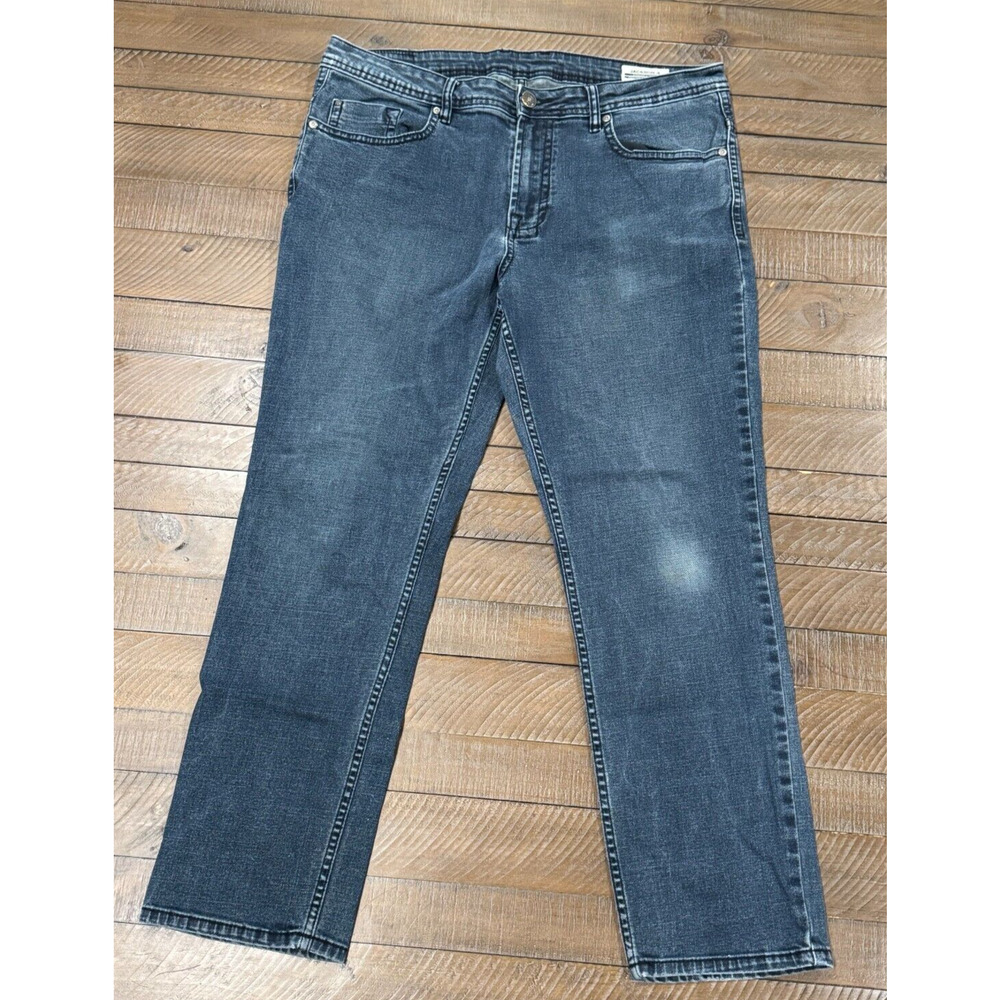 Buffalo Jeans Jackson-X Dark Wash Blue Straight Leg Stretch Denim - Size 36x30